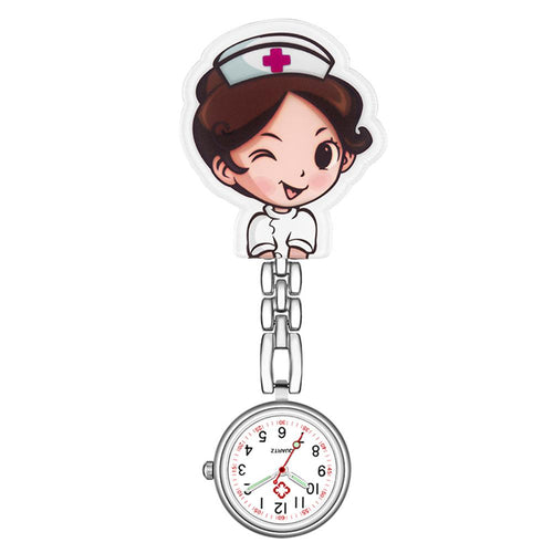 Waterproof Retro Mini Student Girl Hanging Watch Digital Quartz Clip Type FOB Nurse Doctor Watch Hanging Female lady's luminous